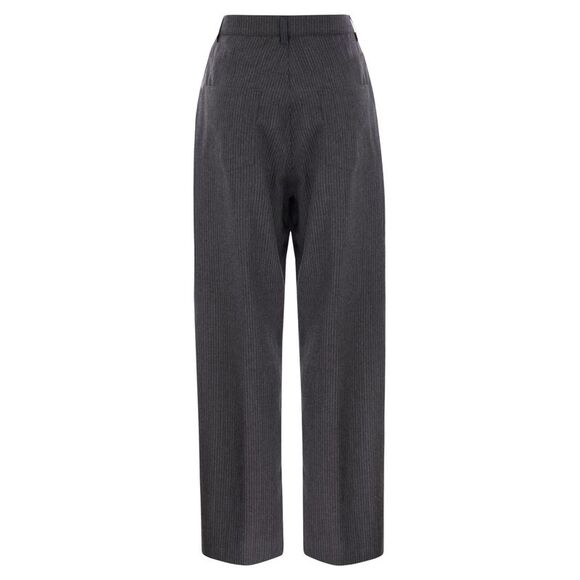 Fabiana Filippi Women 5-Pocket Virgin Wool Pinstripe Trousers